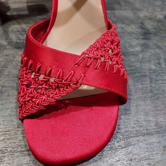 Fanylrobon Red Cloth Shoes Anthropologie Sandals - Picture 9 of 12